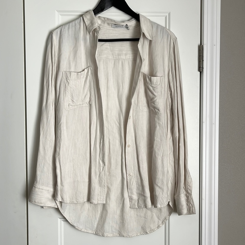 Cream Talula blouse size medium- dry cleaned only